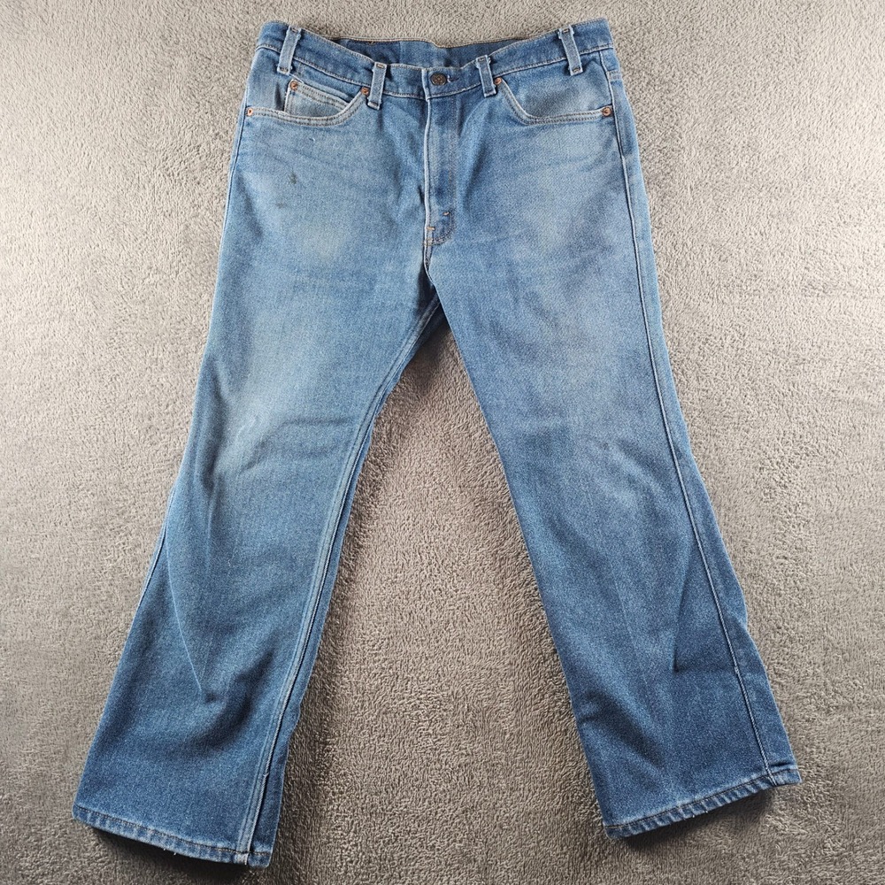 Vintage 1982 Levis 517 Orange‎ Tab Jeans 36x29 (34X26) Made in USA Bootcut